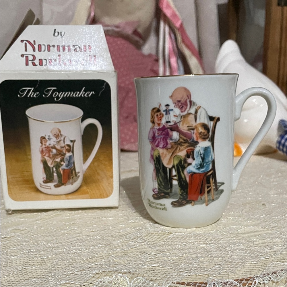 Vintage Norman Rockwell Colorful 'The Toymaker' Mug